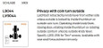 Schlage L9044 function specification sheet showing Privacy with Coin Turn Outside operation: latchbolt retracted from either side unless locked by inside thumbturn or outside coin turn