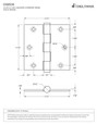 Deltana Deltana DSB35 3-1/2" x 3-1/2" Square Hinge, Residential (Pair) DEL-DSB35