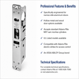 Adams Rite 4513 Standard Duty Deadlatch Lock Body with Zinc Plated Finish
