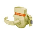 Schlage ND40S Grade 1 Privacy Cylindrical Lock with Vacant/Occupied Indicator shown in OCCUPIED state, exterior view