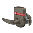 Schlage ND40S Grade 1 Privacy Cylindrical Lock with Vacant/Occupied Indicator shown in OCCUPIED state, exterior view
