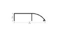 Pemko 2053 Series Squareback Aluminum Threshold 4" Wide x 1" High with Interior Support Leg