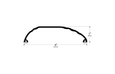Pemko 219 Series Residential Saddle Threshold 4" Wide x 1" High Fire Rated
