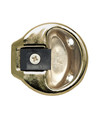 Schlage A Series 10-058 Circular Adjustable Strike 1-3/4 inch Diameter 1-7/32 inch Lip in 609 Antique Brass finish, front view