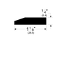 Pemko 196 Series Commercial Threshold Floor Plate Trim/Support with 1-1/8" Width and 1/4" Height