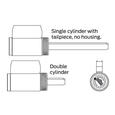 Schlage Commercial 22-642 6-Pin Deadbolt Cylinder for Schlage B661/B664 Deadbolts