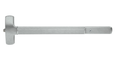 Falcon Monarch 18 Series Rim Exit Device 36 inch Grade 1 Commercial - Satin Chrome Finish, exit-only bar shown