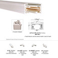 WAC Lighting J2 Track Two Circuit 120V Track Components