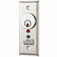 Alarm Controls  MCK-3 Series - Mortise Cylinder Single Gang Station 1.75" Wide  With Red and Green LEDs