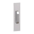 Hager 31G Square Corner Pull Plate - Half Round Pull, 0.05 Gauge