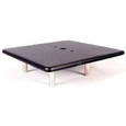Dormakaba Kaba Mas CDX-10 drill-resistant hard plate, black finish, shown with mounting standoffs