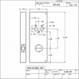 Don-Jo 5100 CW Wrap Around Plate 5-1/8" x 15" for Electronic Locks, 2-3/4" Backset, 1-3/4" Door
