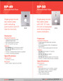 Alarm Controls RP Series - Remote Station Plate, Red/Green LED, D Hole, Single Gang, Satin Stainless Steel