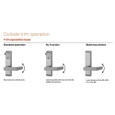 Von Duprin 5547-4ft 4ft Narrow Stile Crossbar Concealed Vertical Rod Exit Device, Grade 1, Field Reversible
