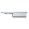 LCN 4040SE-POWDER Sentronic Fire/Life Safety Door Closer with Single-Point Hold-Open, Aluminum Finish (689) — surface-mounted, non-handed track closer
