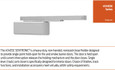 LCN 4040SE Sentronic door closer product overview and feature description sheet