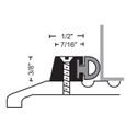 NGP 2 Series Vinyl Stop Strip 3/8" x 1/2" Aluminum Threshold Accessory