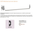 Von Duprin 5575-4ft Narrow Stile Crossbar Mortise Lock Exit Device, 4ft Grade 1, Field Reversible