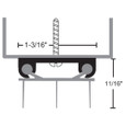 NGP 12T Vinyl Door Shoe, Mill Aluminum
