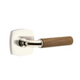 Emtek Select Brass R-Bar Stem Dark Walnut Handle - Passage Set