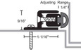 NGP 106SDKB Adjustable Silicone Perimeter Seal, Dark Brown Finish