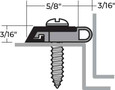 NGP 110SA Perimeter Closed Cell Sponge Seal, Silicone, Satin Aluminum Clear Anodized Finish
