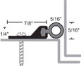 NGP 152VDKB Dense Bulb Perimeter Seal, Vinyl, 84", Dark Bronze Finish