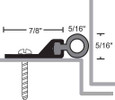 NGP 162S Perimeter Seal, Silicone, Milled Aluminum Finish