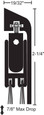 NGP 220WHA Anodized Aluminum Automatic Door Bottom with Nylon Brush Seal