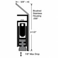 NGP 229NSS Stainless Steel Automatic Door Bottom Neoprene Seal