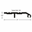 NGP 323 1/2" Half Saddle Threshold with Milled Aluminum Finish - 3" Wide ADA Compliant