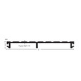 NGP 355 Half Saddle Threshold 5" Wide x 1/2" Tall Aluminum Alloy with Fluted Top