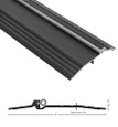NGP 896VDKB 1/2" Bumper Seal Threshold, Vinyl, Dark Bronze Finish
