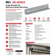 RCI AB Series Angle Bracket for Electronic Strike Mounting