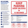 RCI BC3MW Building Code Access Instructions Sign - White Mylar 14" x 12"