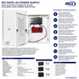 RCI DKPS-4A Power Supply with 8 Outputs 12/24VDC at 4A and Electronic Over-Current Protection