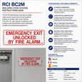 RCI BC2M Building Code Access Instructions Sign - Clear Mylar 13" x 4"