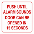 RCI BCDE Series H Building Code Sign - Delayed Egress Instructions with 30 Second Timer Notice