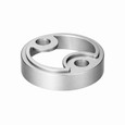 Hager 246B Dome Stop Riser Plate, Brass, 1-3/4" Diameter, 3/8" Thick Base, for use with 241F