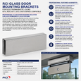 RCI Glass Door Mounting Brackets for Electromagnetic Locks - 8310, 8320, 8371, 8372 & 8375 Series Compatible