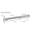 Von Duprin 3547A-3ft Concealed Vertical Rod Exit Device | 3 ft Smooth Case Narrow Stile, Grade 1