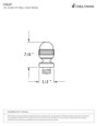 Deltana Deltana DSAT Solid Brass Finial - Acorn Tip DEL-DSAT