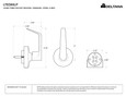 Deltana Deltana LTED80LP Lever Trim for Exit Device 80 Passage Function DEL-LTED80LP