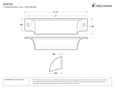 Deltana Deltana SHP40 Rectangular Shell Pull 4" DEL-SHP40