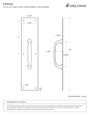 Deltana Deltana PPH55 Push Plate with Handle 3-1/2" x 15" - Handle 5-1/4" DEL-PPH55