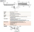 LCN 4314ME Sentronic Track Closer — dimensional specification diagram showing hinge/pull side mounting dimensions, electrical options, and wiring diagram