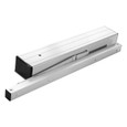 LCN 4314ME Sentronic Heavy Duty Fire/Life Safety Track Closer with Electrical Hold-Open Control, Powder Coat Finish — Aluminum (689), three-quarter view
