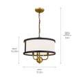 Kichler 52465 - Heddle 15" 3-Light Convertible_Chandelier