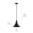Kichler 59058 - Hampshire 16.75" 1-Light Large Outdoor Pendant_Light/Semi-Flush_Light