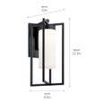 Kichler 59072 - Drega 22.5" 1-Light_LED Outdoor Large Wall_Light